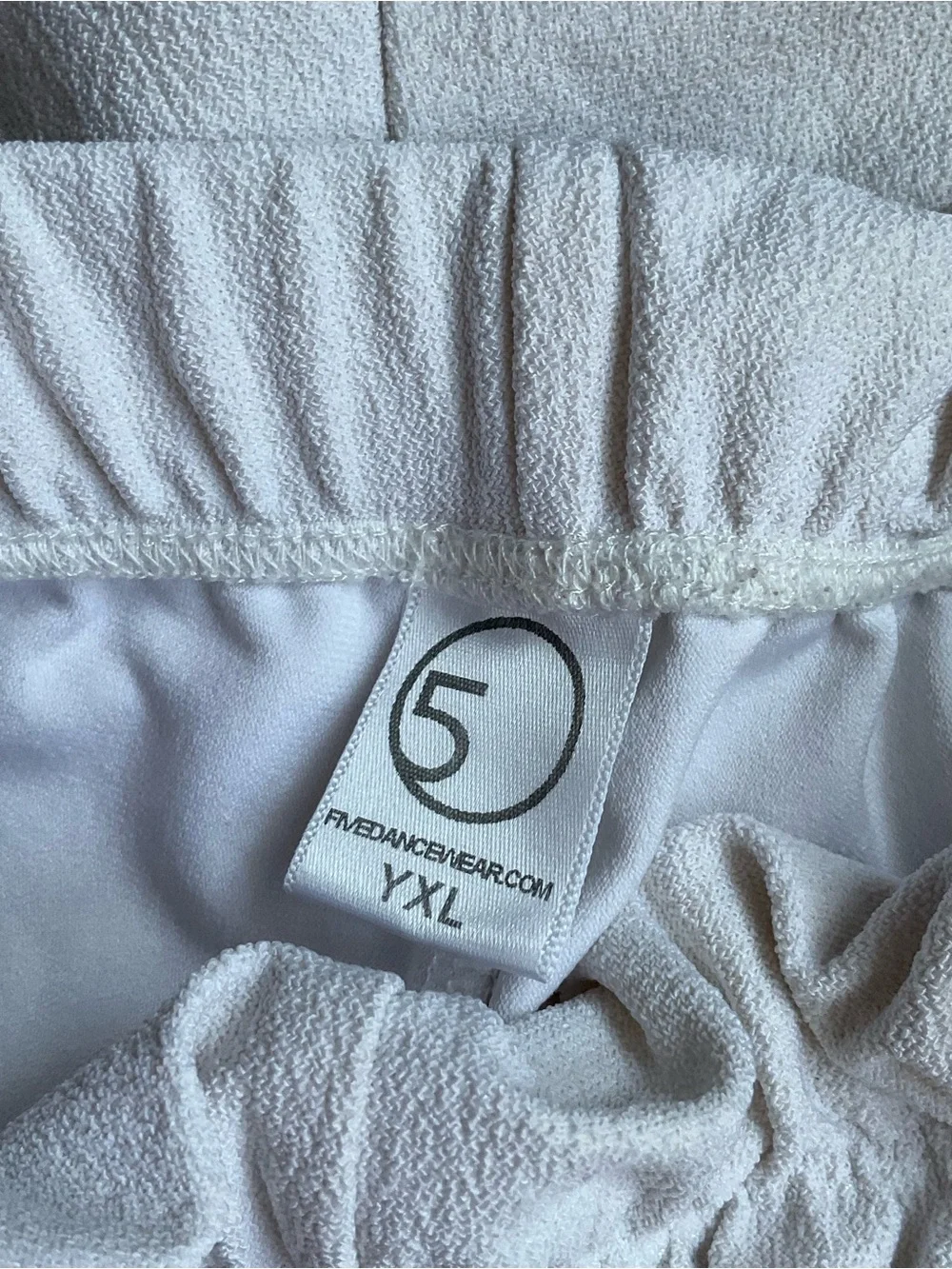 Five Dancewear White High Tie Dance Shorts